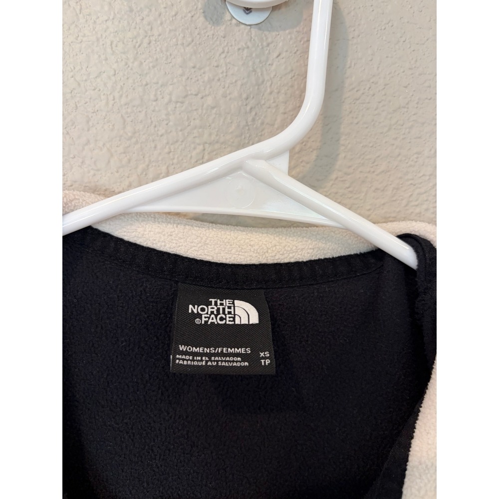The North Face Womens XS TKA Glacier Snap Fleece Jacket Cream Black Gorpcore - Picture 2 of 6